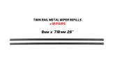 Twin Metal Rail Wiper Refill x 20 (10 Pairs) 8mm x 710mm 28"