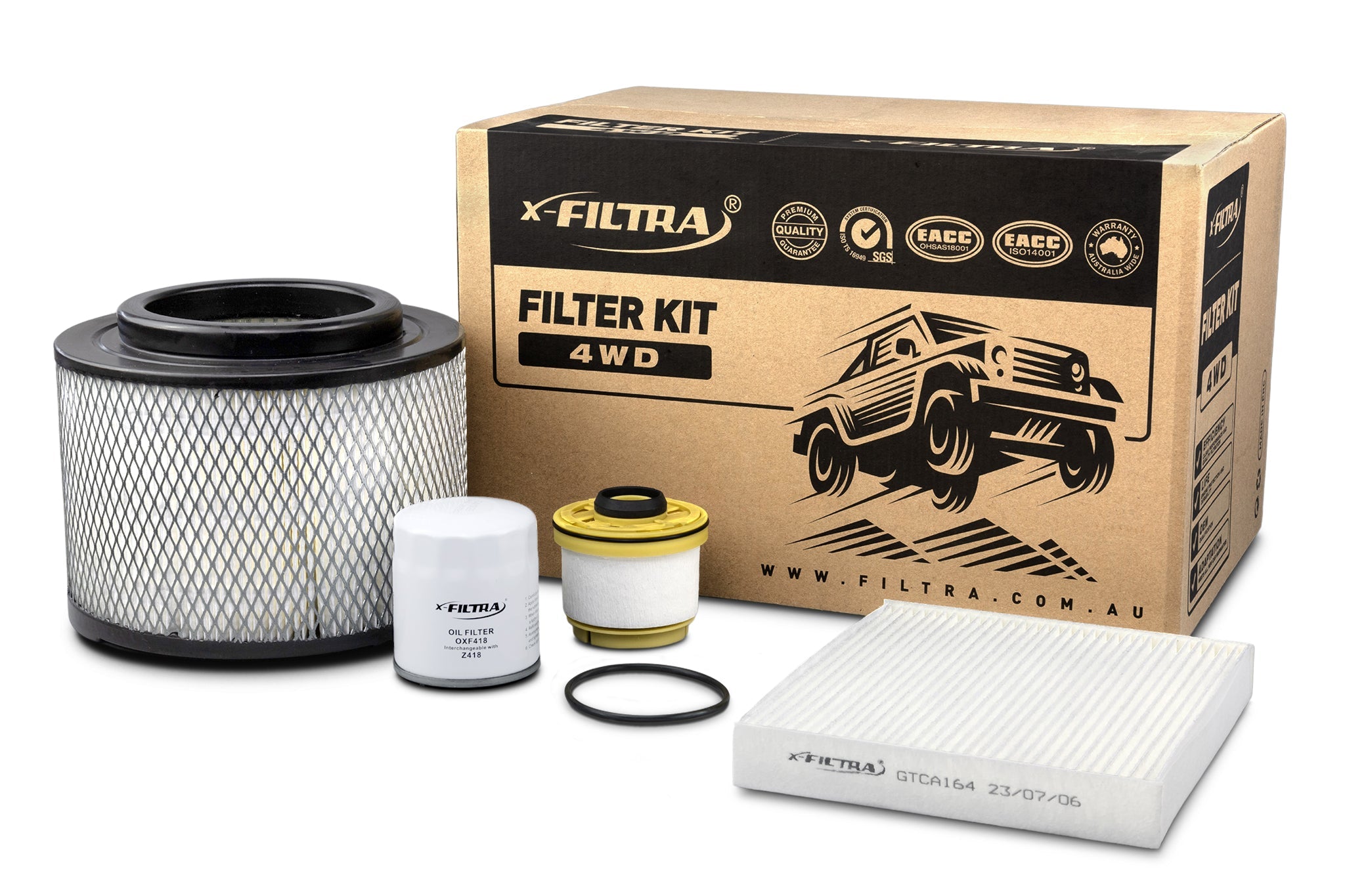 AIR GTA1541 CABIN GTCA164 OIL OXF418 FUEL GTF2619 Filter Kit - Service Parts Online