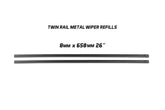 Pair Twin Metal Rail Wiper Refill 8mm x 650mm 26" - Service Parts Online