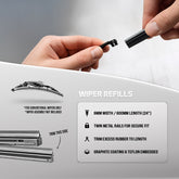 Twin Metal Rail Wiper Refill x 20 (10 Pairs) 6mm x 600mm - Service Parts Online