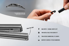 Twin Metal Rail Wiper Refill x 20 (10 Pairs) 6mm x 600mm - Service Parts Online