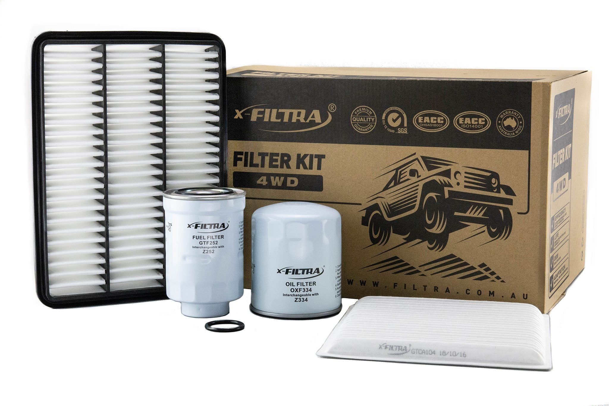 AIR GTA1522 CABIN GTCA104 OIL OXF334 FUEL GTF252 Filter Kit - Service Parts Online