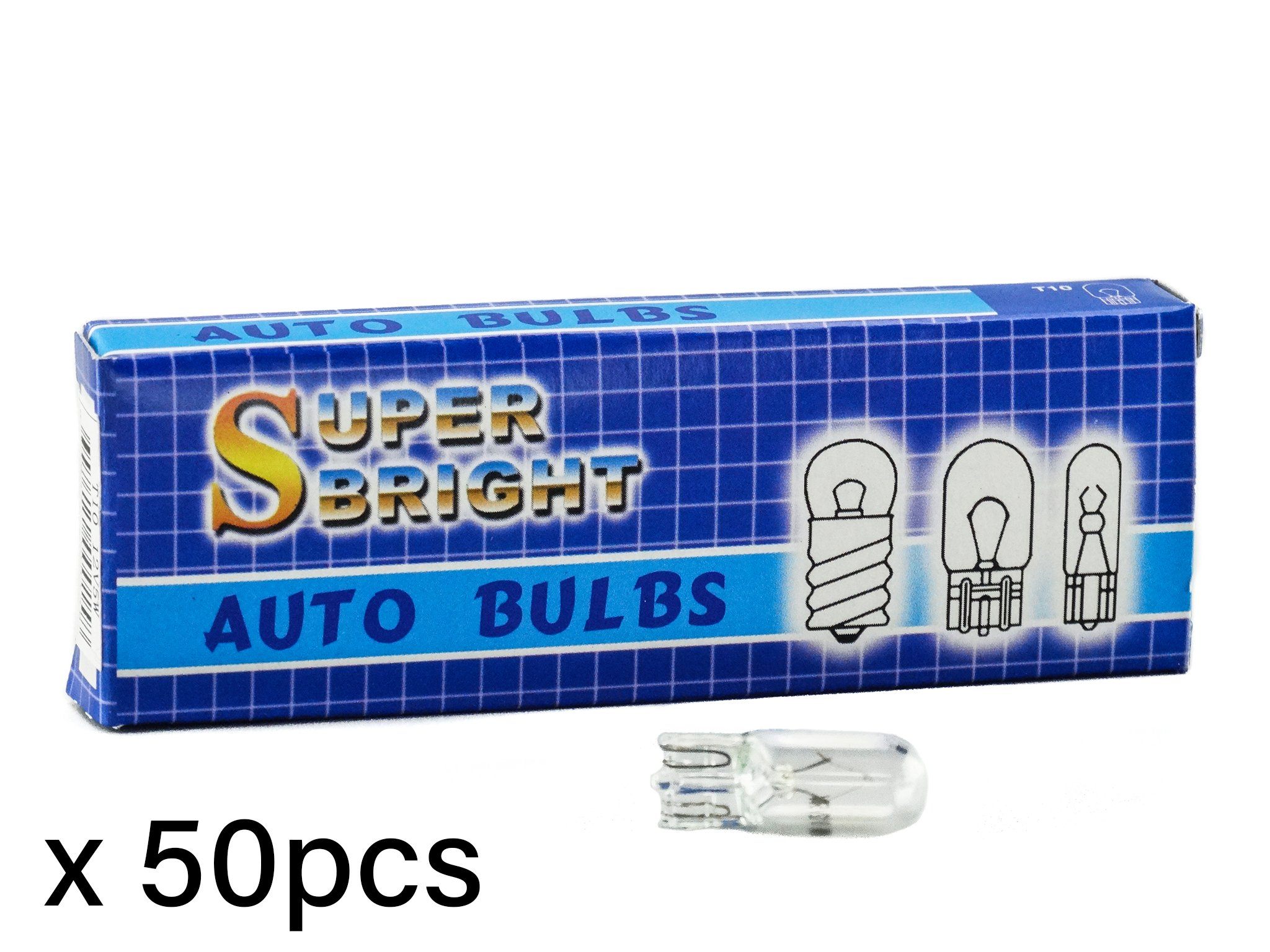T10 Clear Bulbs x 50 - Service Parts Online