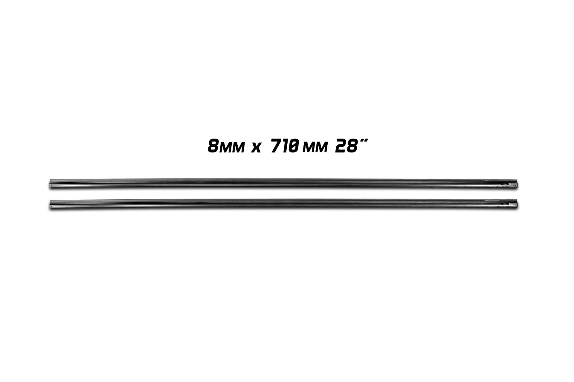 Pair Twin Rail Metal Wiper Refill 8mm x 710mm 28" - Service Parts Online