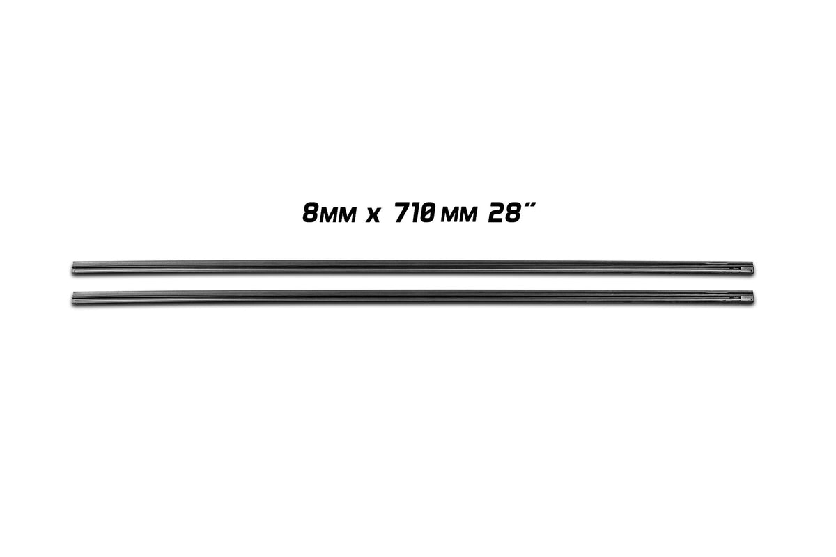 Pair Twin Rail Metal Wiper Refill 8mm x 710mm 28" - Service Parts Online