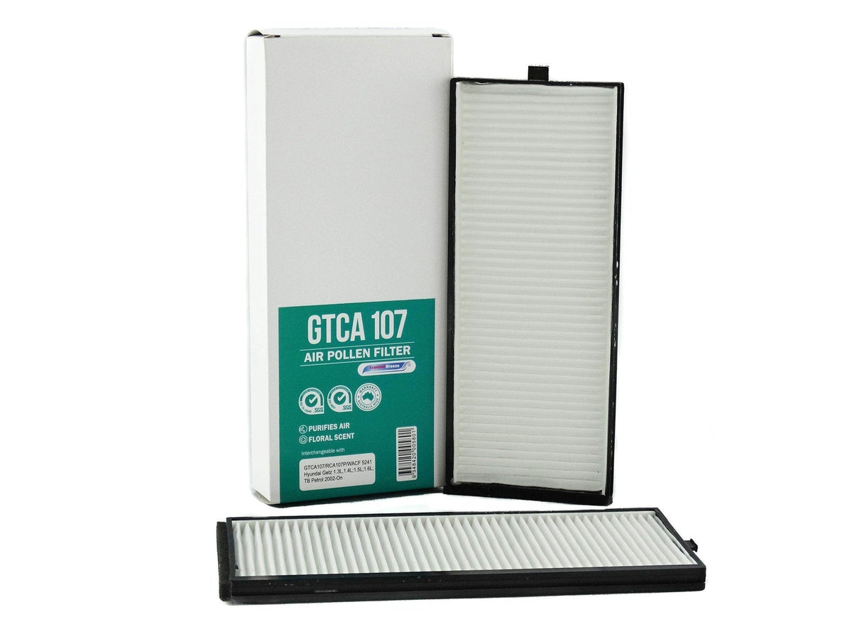 Scented Breeze GTCA107 cabin air filter for Hyundai Getz — cross-ref Ryco RCA107P