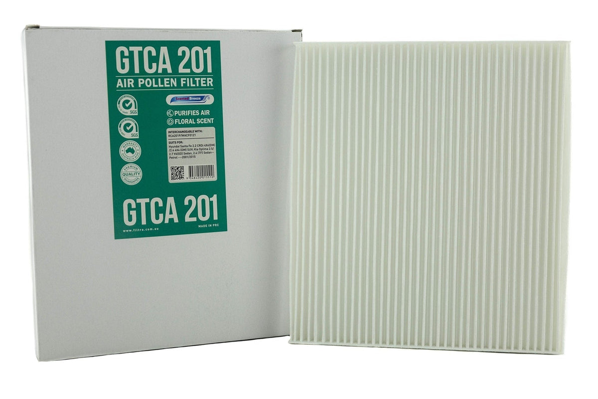 Scented Breeze GTCA201 cabin air filter for Hyundai Santa Fe — cross-ref Ryco RCA201P