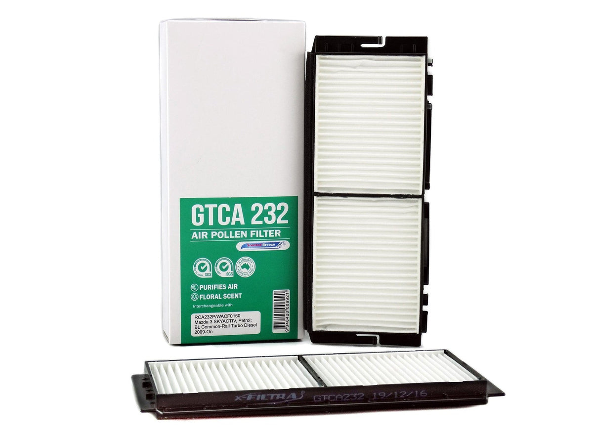 Scented Breeze GTCA232 cabin air filter for Mazda 3 — cross-ref Ryco RCA232P