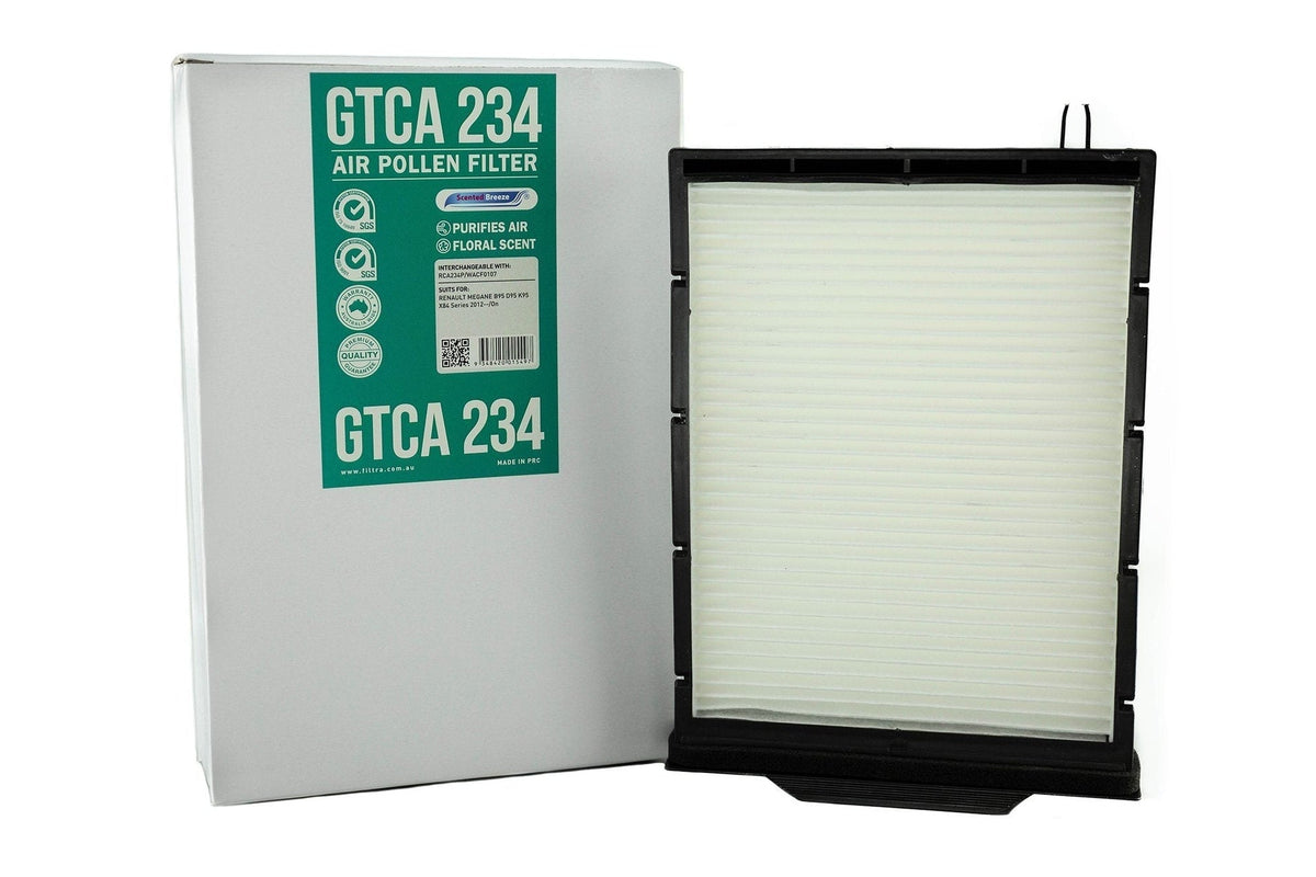 Scented Breeze GTCA234 cabin air filter for Renault Megane — cross-ref Ryco RCA234P