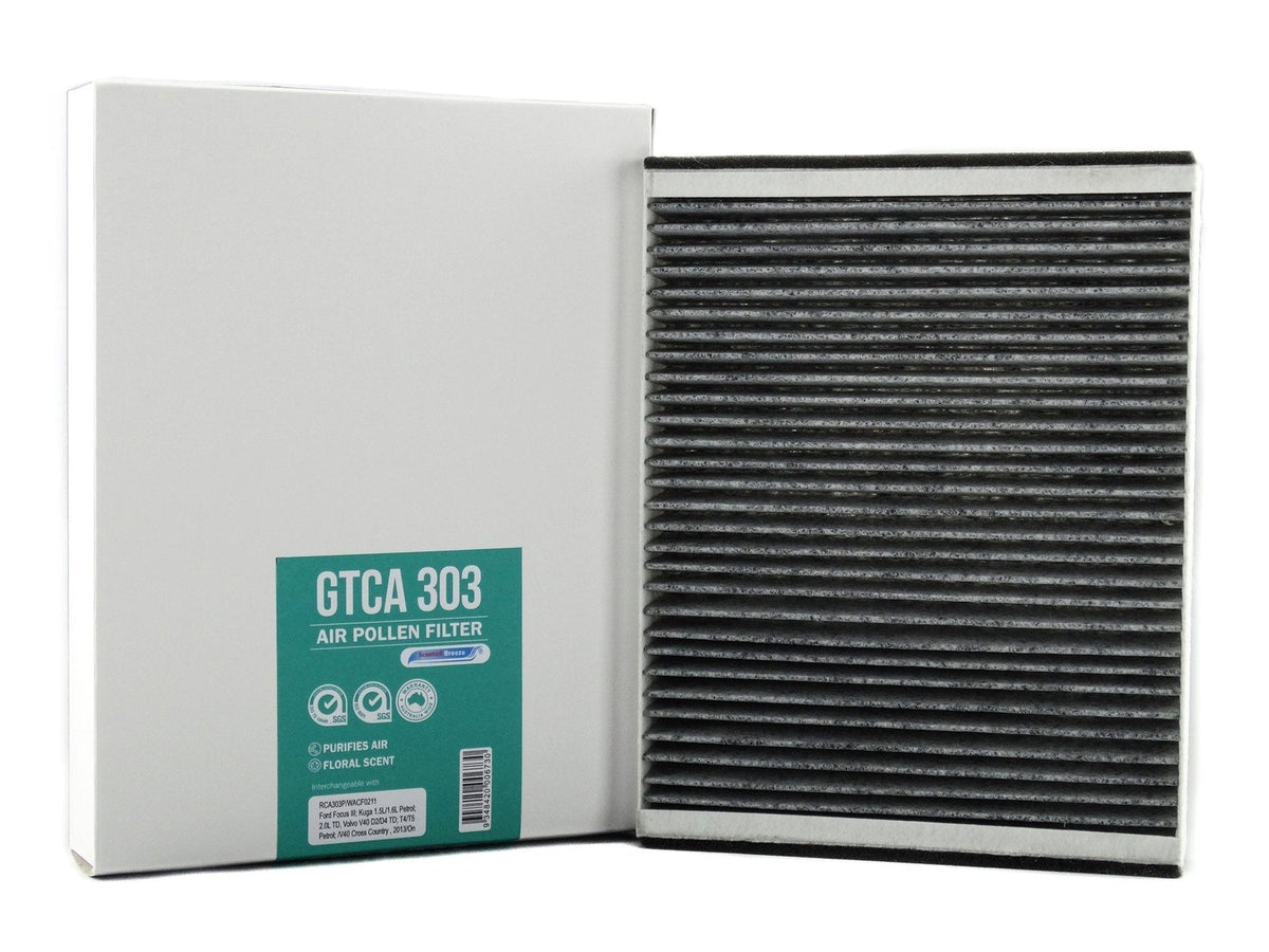 Scented Breeze GTCA303 cabin air filter for Ford Escape — cross-ref Ryco RCA303P