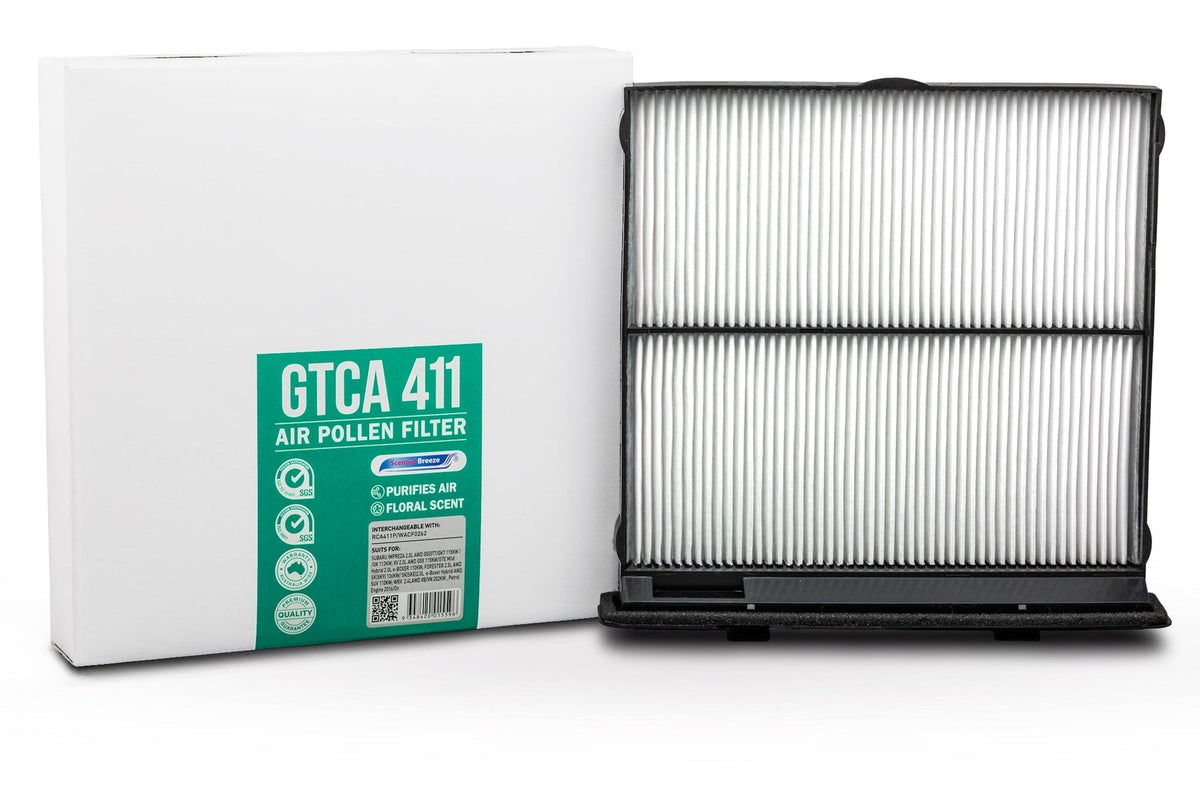 Scented Breeze GTCA411 cabin air filter for Subaru Forester — cross-ref Ryco RCA411P