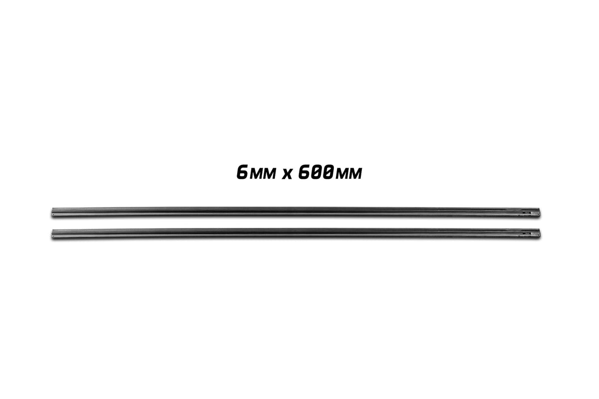 Twin Metal Rail Wiper Refill x 20 (10 Pairs) 6mm x 600mm - Service Parts Online