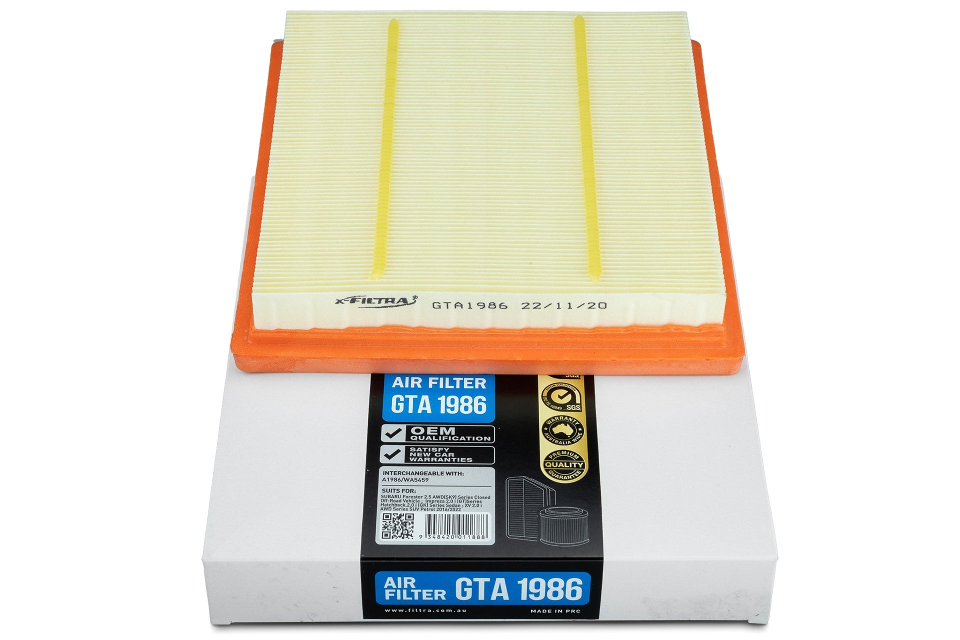 x - Filtra GTA1986 Air Filter - Service Parts Online